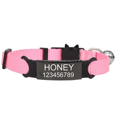 Personalized Engraved Nylon Adjustable Cat Collar - Polly's Pet Products