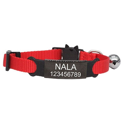 Personalized Engraved Nylon Adjustable Cat Collar - Polly's Pet Products