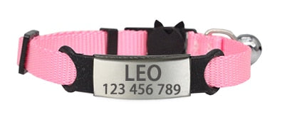 Personalized Engraved Nylon Adjustable Cat Collar - Polly's Pet Products