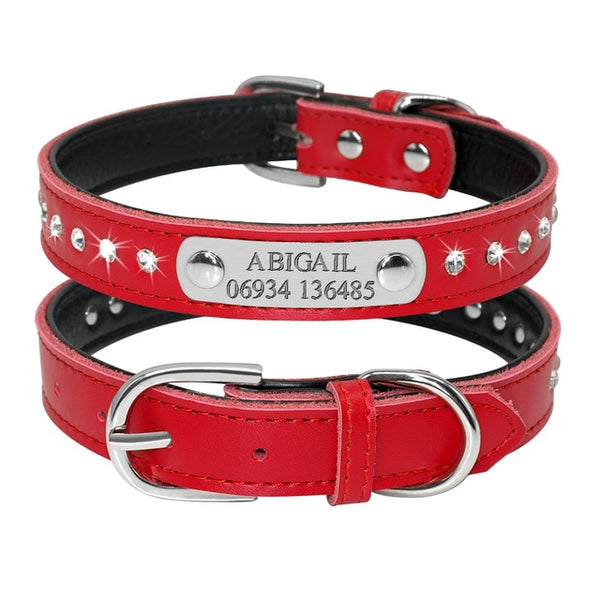 Personalized Leather Adjustable Cat Collar - Polly's Pet Products