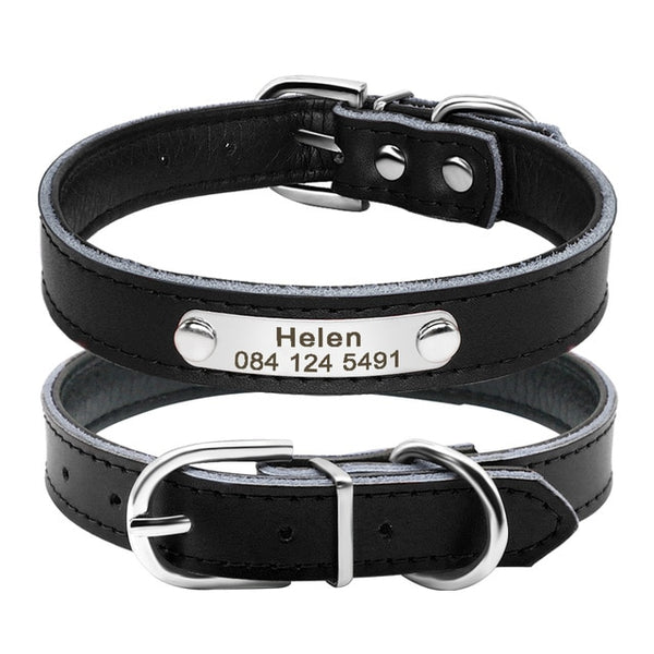 Personalized Leather Adjustable Cat Collar - Polly's Pet Products