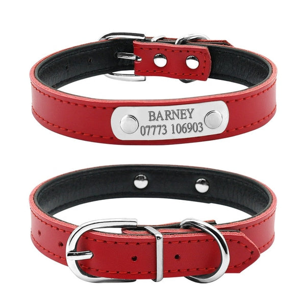 Personalized Leather Adjustable Cat Collar - Polly's Pet Products