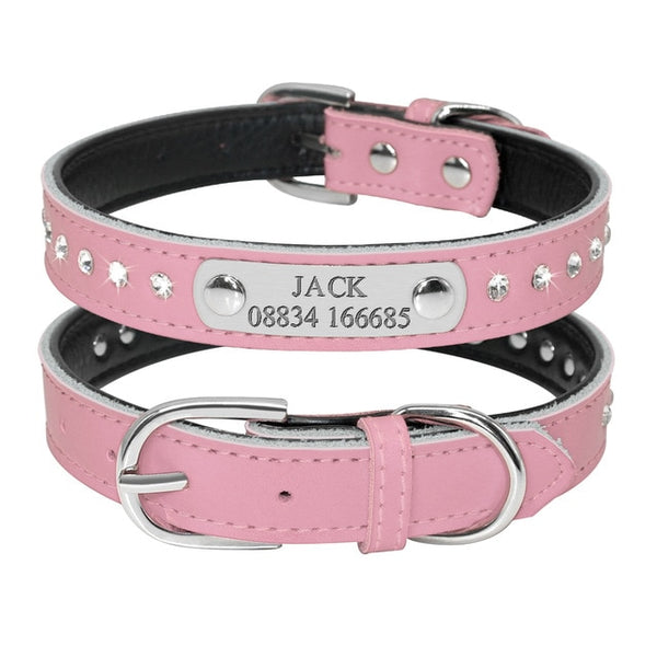 Personalized Leather Adjustable Cat Collar - Polly's Pet Products