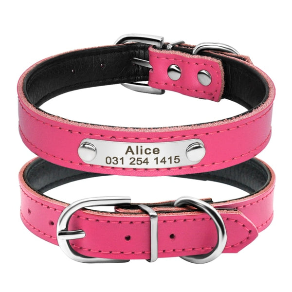 Personalized Leather Adjustable Cat Collar - Polly's Pet Products