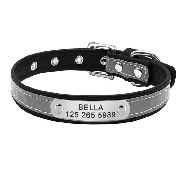 Personalized Leather Adjustable Cat Collar - Polly's Pet Products