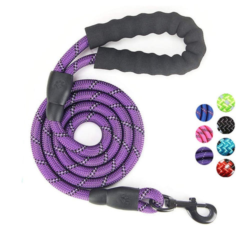 Reflective Durable Rope Large Dog Leash - Polly's Pet Products